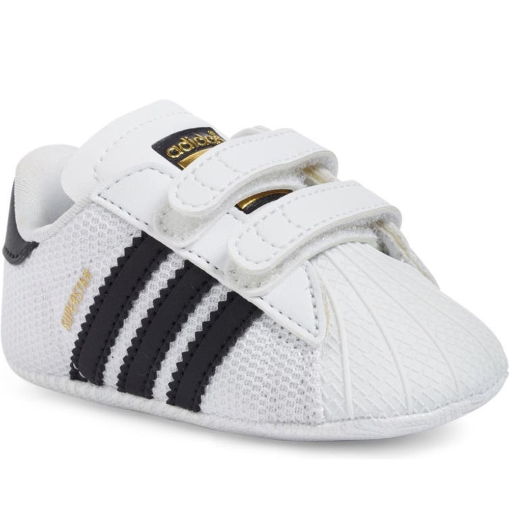 Adidas Superstar Crib Sneaker Black and White